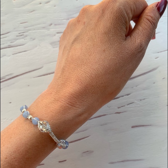 Boho Handcrafted sterling silver bracelet - Picture 3 of 4